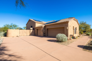 Driveway and garage